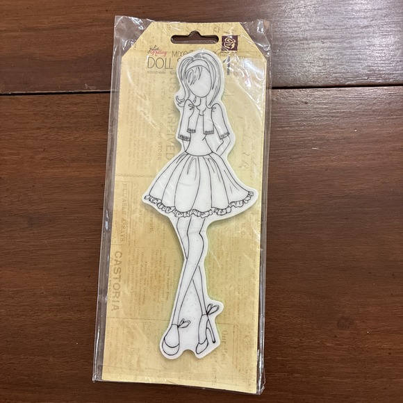 Prima Marketing Other - Prima Marketing Stamp Julie Nutting 910174 Scrapbooking Cling Mixed Media Girl